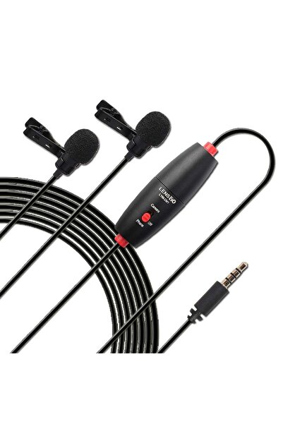LENSGO Lensgodm1 Kablolu Ikili Yaka Mikrofonu Seti