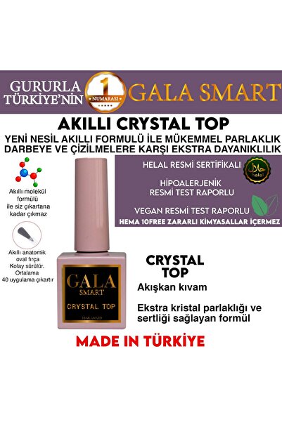 gala smart TOP COAT CRYSTAL 10 ML (EKSTRA PARLAKLIK)