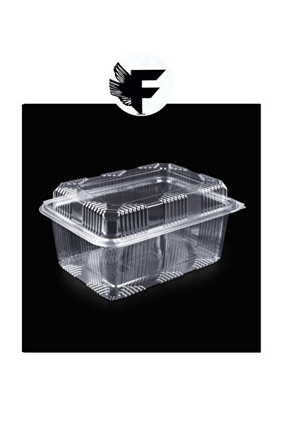 FİGANLAR Plastic Large Deep Storage Container Curved High Lid 2000Gr Leakproof Bowl with Lid 20 Pieces