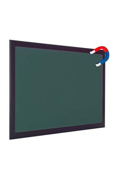 Chalky 90x120 Cm Kara Tahta Siyah Çerçeveli - Tebeşir Yazı Tahtası - Yeşil