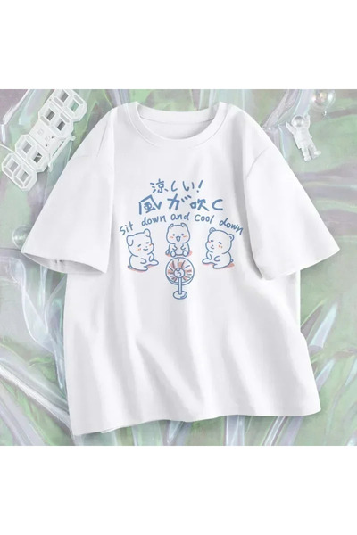 Jose Clothing Tricou unisex oversize cu mânecă scurtă imprimat din bumbac organic