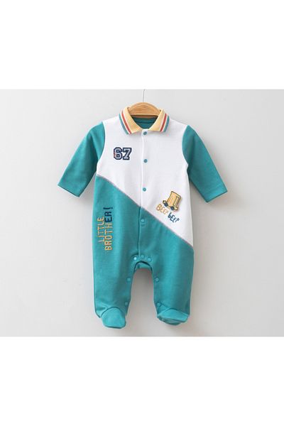 Mymio Overalls with Interlock Booties - Green