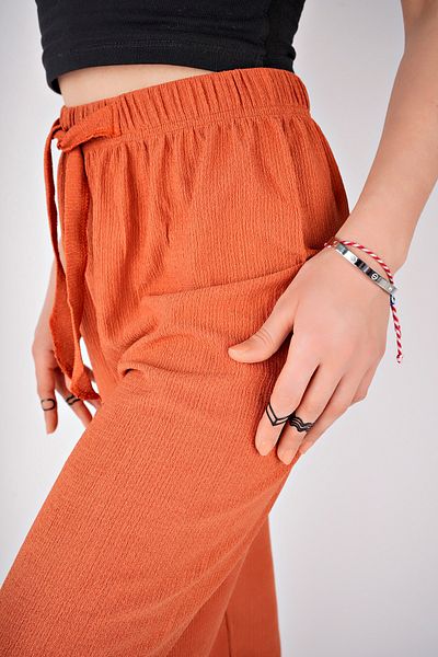 ELA Pantaloni Palazzo Hijab de damă cu talie elastică