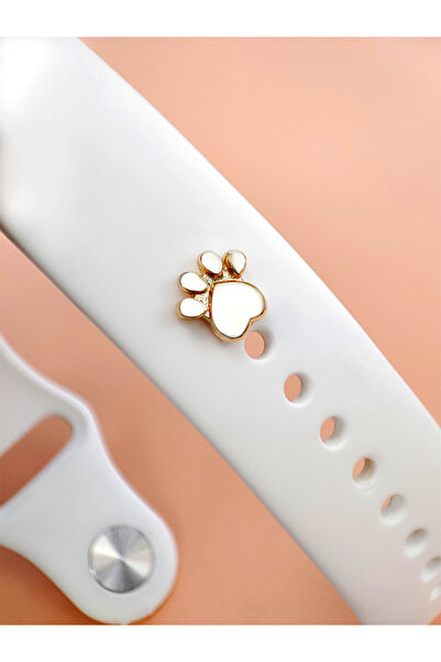 BearPear Apple Watch Uyumlu Pati Figürlü Kordon Aksesuar Gold Charm