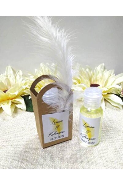 Murat Süs Nikah Nişan Söz Düğün Nikah Şekeri Doğal Tüylü Kolonya (50 Adet)