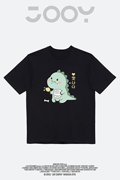 Jooy Company Dinosaur Štampano crna Oversize kroj majica