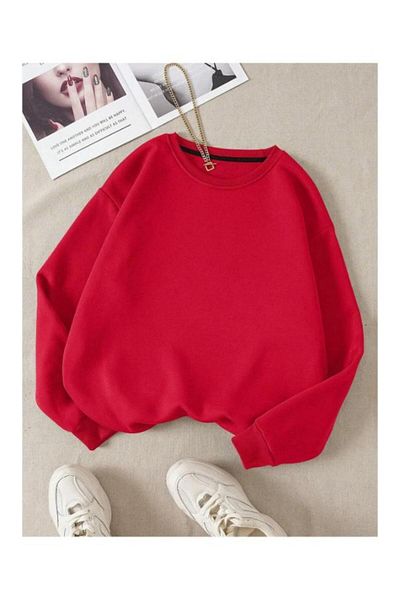 Fun Fashion Унисекс кройка, голям размер, дебел памучен суитшърт, основен модел