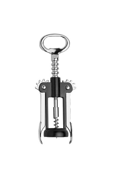 BarkoFix Ergonomic Professional Corkscrew - Silver Black, Cork Cap Opening Tool