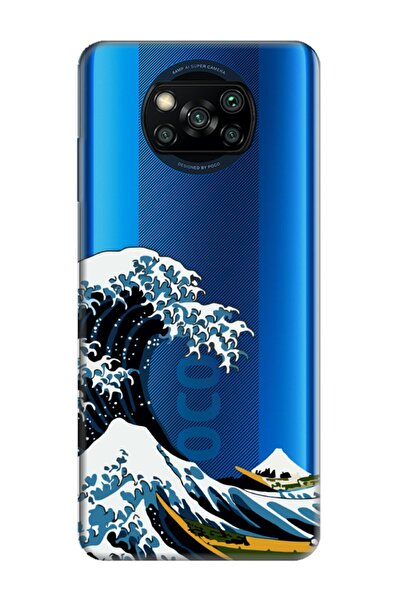 frondcase Poco X3 NFC Kanagawa Şeffaf Telefon Kılıfı