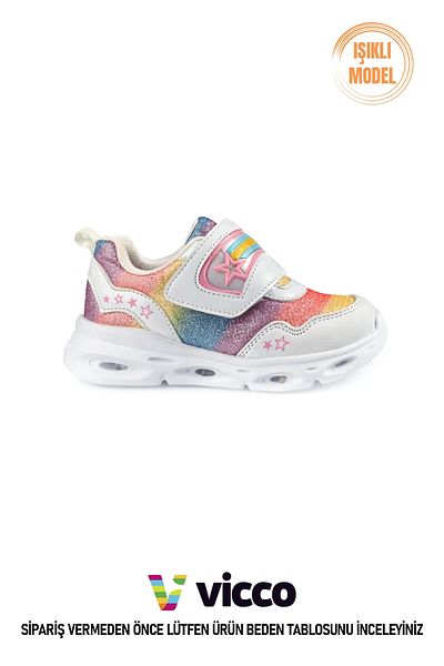 Vicco Size 22-30 Lighted Orthopedic Sole Girl's Daily Light Shoes