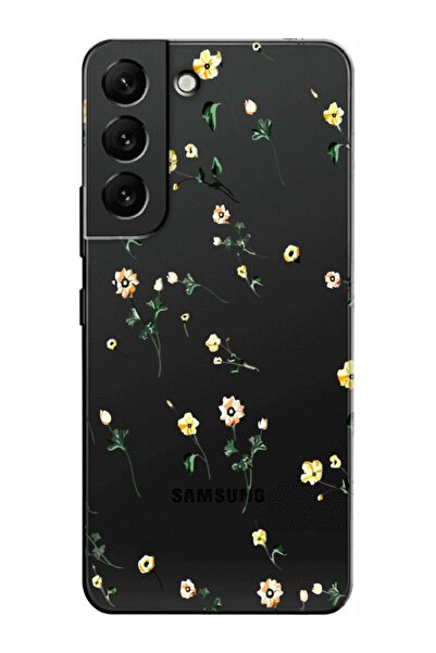 frondcase Samsung S22 Plus Çiçekli Şeffaf Telefon Kılıfı