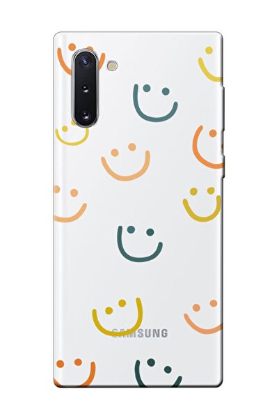 frondcase حافظة هاتف شفافة برمز تعبيري مبتسم لهاتف سامسونج نوت 10