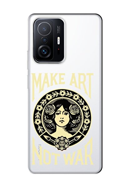 frondcase حافظة هاتف شفافة لهاتف Xiaomi Mi 11t Pro Make Art Not War