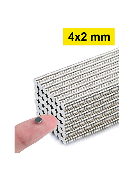 Dünya Magnet Yuvarlak, Neodyum Mıknatıs, 4x2 Mm, Güçlü Magnet - 100 Adet