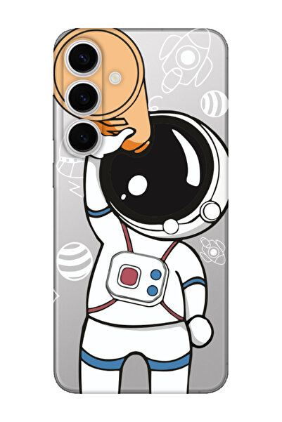 frondcase حافظة هاتف سامسونج S24 بلس رائد الفضاء الشفاف