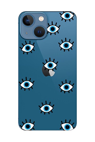 frondcase حافظة هاتف شفافة لهاتف آيفون 13 ميني عيون الشر