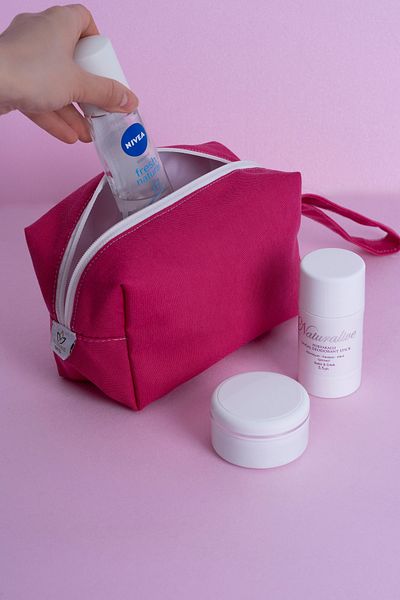ALTINPAMUK Geantă de machiaj Elite Fuchsia Multifunctional Dimensiune mare