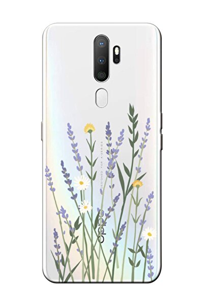 frondcase حافظة هاتف شفافة لهاتف اوبو A5 2020 لافندر