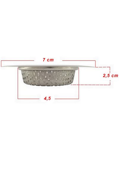 BarkoFix 7 Cm Medium Size Stainless Steel Sink Strainer