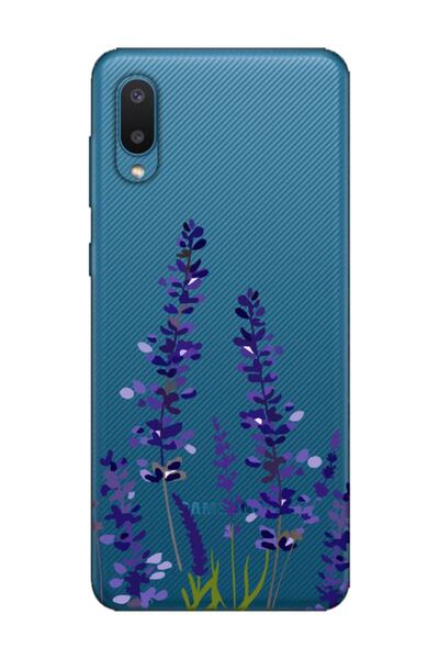 frondcase Samsung A02 Lavanta Şeffaf Telefon Kılıfı
