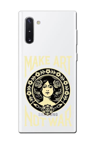 frondcase حافظة هاتف سامسونج نوت 10 ميك آرت نوت وور شفافة