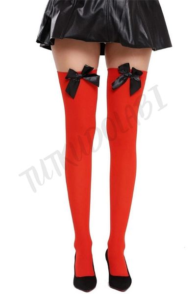 TUTKUDOLABI Bow Knee Suspenders Socks