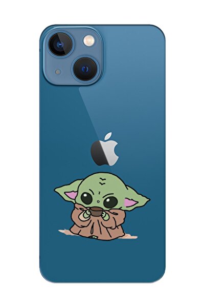 frondcase حافظة هاتف آيفون 13 ميني بيبي يودا شفافة