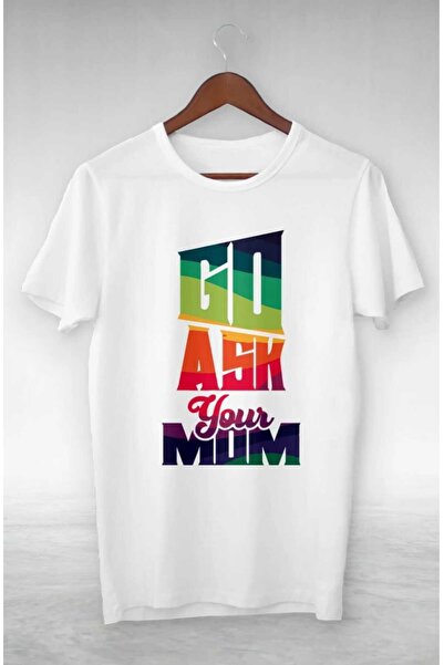 PERISENSE تي شيرت كبير الحجم مطبوع عليه "الذهاب أمي" للرجال والنساء للجنسين
