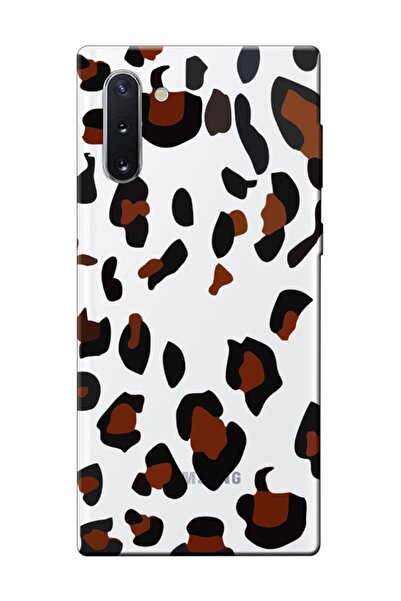 frondcase حافظة هاتف سامسونج نوت 10 شفافة بنمط الفهد