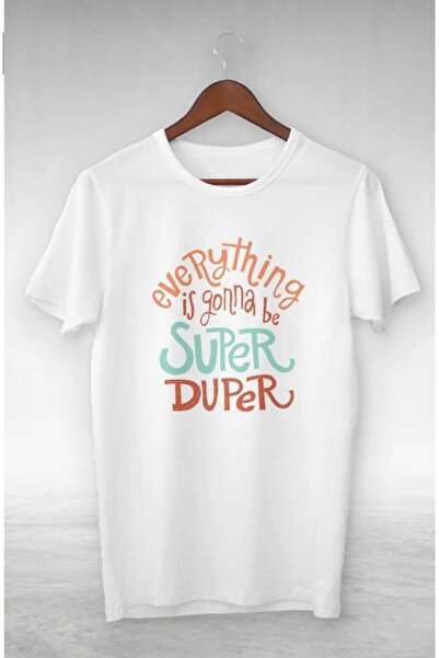 PERISENSE للجنسين النساء الرجال كل شيء سوبر دوبر مطبوعة تي شيرت كبير الحجم
