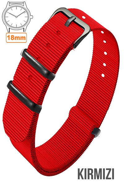 COBRA 18mm Fossil-Welder-Casio-Seiko-Omega-Armani Watch Band - Nato Textile Fabric, Matching Model