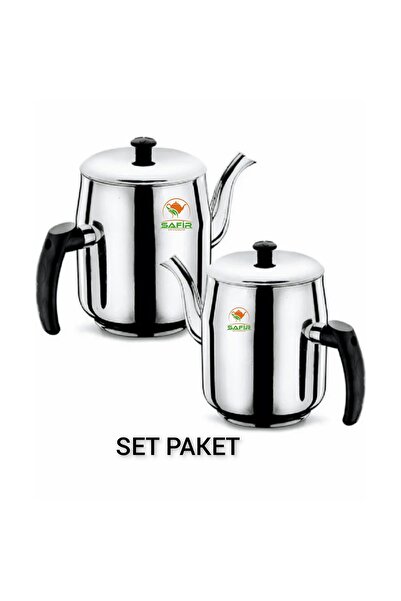 Ulutaş Sapphire coffee pot Medium size Number 3 first quality steel coffee pot 2 PCS SET ECO PACK