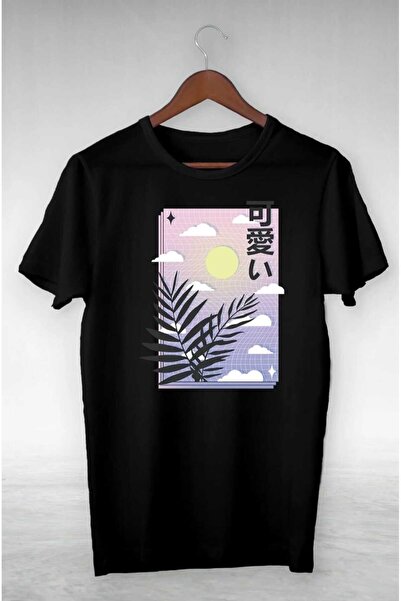 PERISENSE للجنسين النساء الرجال بوش الشمس تصميم مطبوعة تي شيرت كبير الحجم