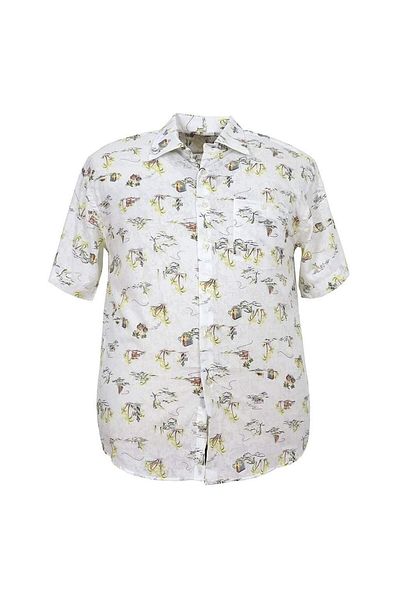 marufshop Ανδρικό κοντομάνικο πουκάμισο με στενή εφαρμογή κατάλληλο για ανδρικό μεγάλο μέγεθος 105 κιλών