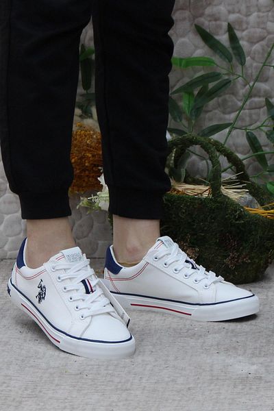 U.S. Polo Assn. US Polo Assn.Rachel White Linen Sneaker - Original Women's Shoes