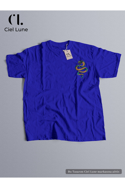 NEVERMIND Унісекс Ретро Змія Спеціальний дизайн - Оверсайз футболка