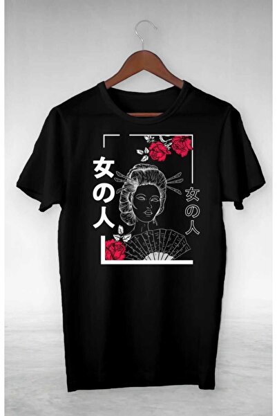 PERISENSE للجنسين النساء الرجال المرأة اليابانية ln روز الإطار المطبوعة تي شي...