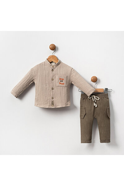 Cumino Pantolon / Gömlek 2'li Erkek Çocuk Takım  (9-12-18-24 Ay )