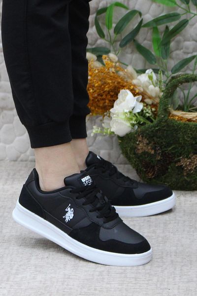 U.S. Polo Assn. BAZA. Polo Assn. Charlize - Tenis anatomic alb-negru