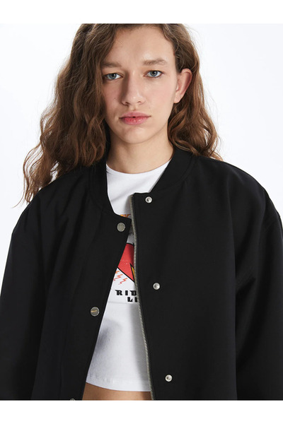 LC Waikiki Dámský kabát XSIDE College Collar rovný s dlouhým rukávem