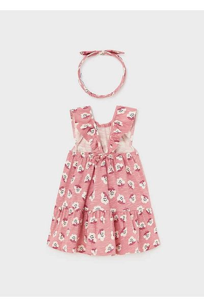 MAYORAL pink ribbon printed Mayoral dress