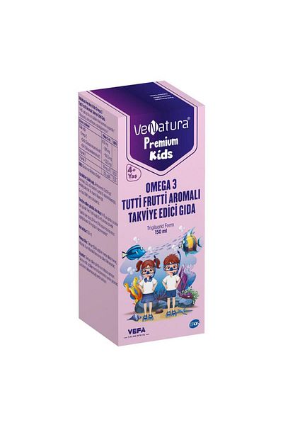VeNatura 150 ml Tutti Frutti Flavored Premium Kids Omega 3 Food Supplement