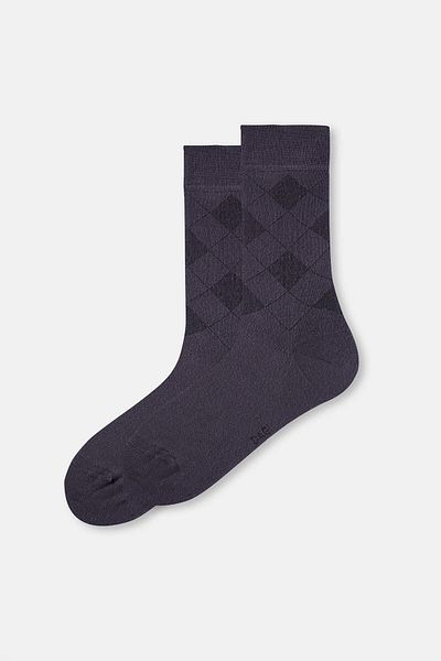 Dagi Herrensocken aus geräuchertem Bambus mit Baklava-Muster