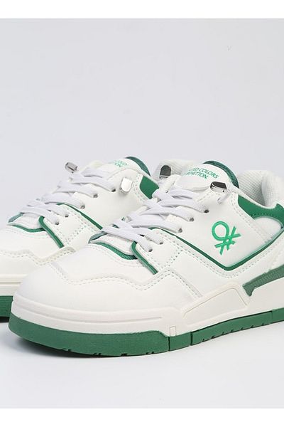Benetton Tenis pentru bărbați alb - verde BNI-10082