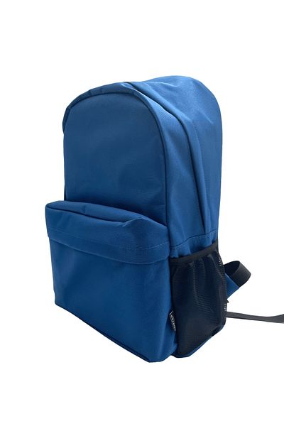 Differ Studio Blue Color Water Resistant Zippered Pocket Daily Unisex Backpack/School Bag Large Internal Volume