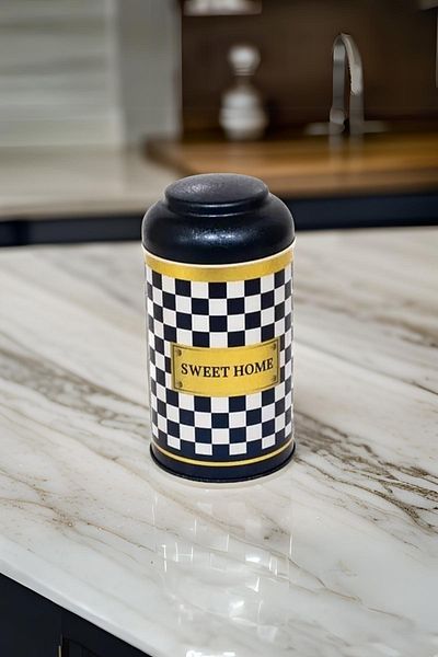 EVLE Ef088-18 Checkers Blue_swt Home Patterned Spice Shaker 0,9 Lt