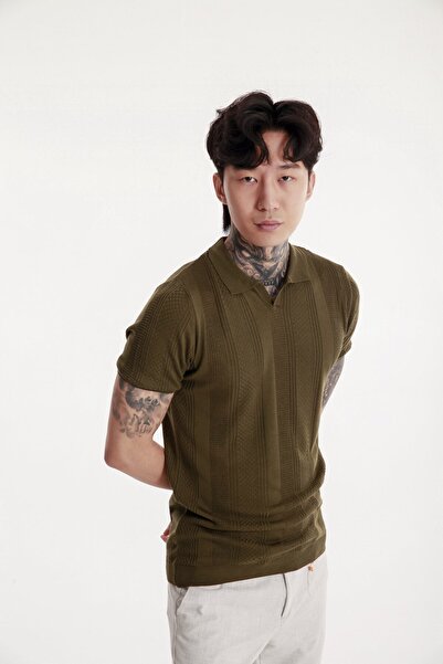 The Champ Clothing Ανδρικό πλεκτό μπλουζάκι Polo Neck