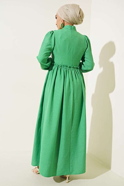 modabirsen Φόρεμα με μπροστινή λεπτομέρεια από διχτυωτό δαντέλα