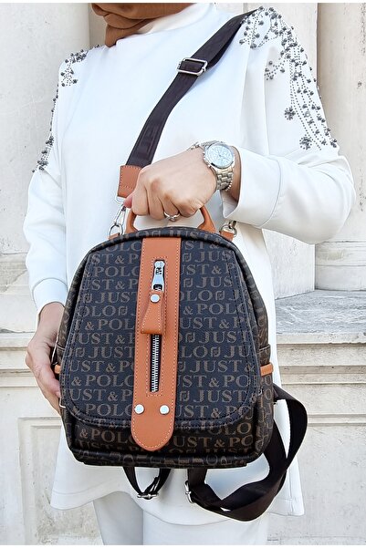 Just Polo حقيبة كتف نسائية من Justpolo مكونة من 3 أقسام ومحفظة