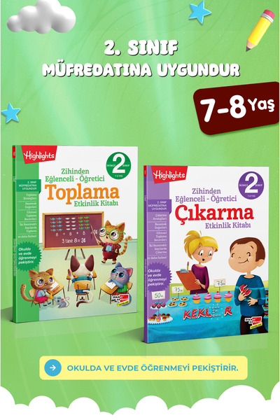Dikkat Atölyesi Yayınları 2. Sınıf Zihinden Eğlenceli-öğretici Toplama Ve Çıkarma Etkinlikleri